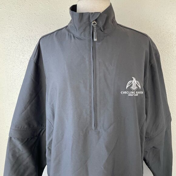Cutter Buck Windtec Circling Raven Golf Course Half Zip Jacket Size M EUC - Picture 2 of 10